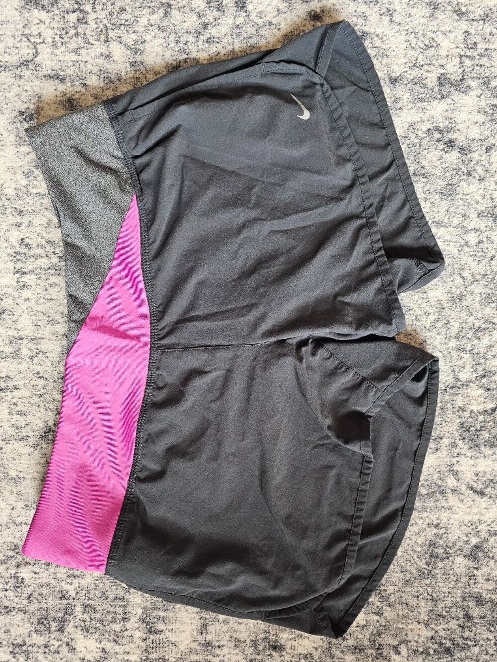 Nike Dri-FIT Running Shorts Black Pink Gray Women’s Size M